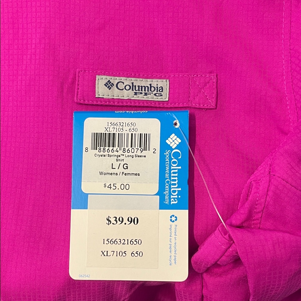 Columbia Women's Crystal Springs Long Sleeve Shirt - Pink
